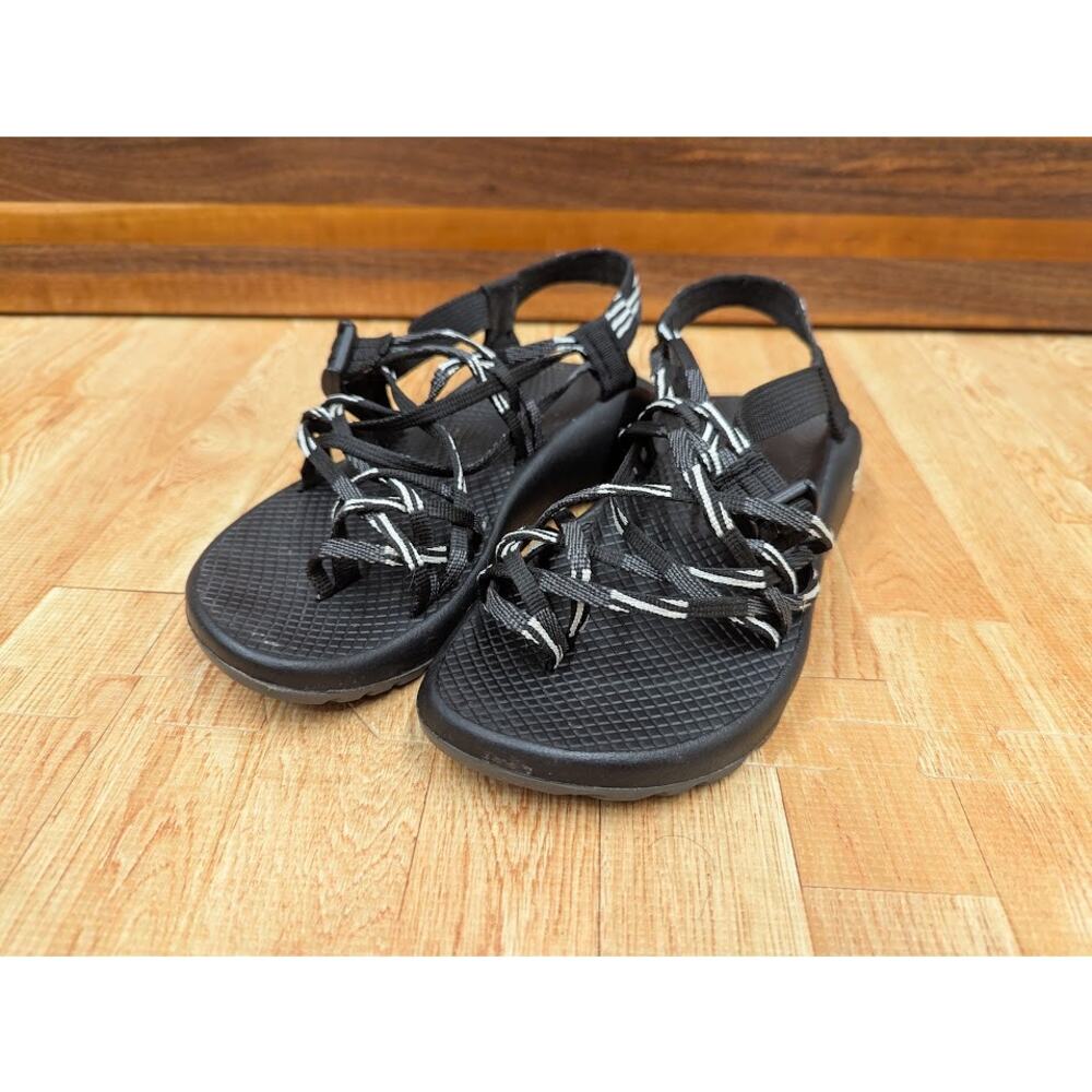 Chaco Zx3 Classic Scatter Black/White Sport Sandals J106592 Women's Size 8